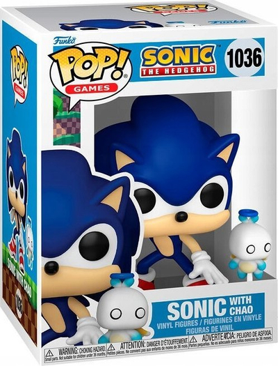 Figurë vinili Funko Pop Sonic me Chao, 9.5cm, për koleksion, shumëngjyrëshe