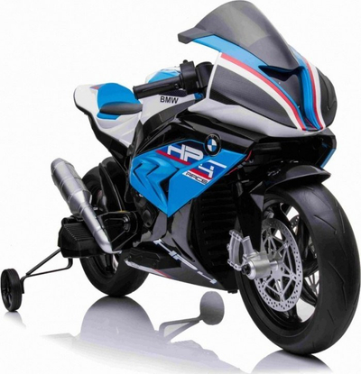 Motocikletë elektrike për kalamaj BMW HP4, 12V, rrota EVA, blu