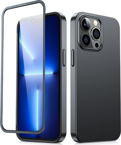 Mbulesë telefoni Joyroom JR-BP928, për iPhone 13 Pro Max, 360 Full Case, me xham të temperum, e zezë