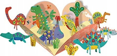 Set kreativ me stikera Avenir Stick N Play Dinosaur World, 8 figura dinosauri, 200 ngjitëse, shumëngjyrësh