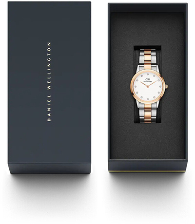 Orë dore Daniel Wellington Iconic Link Lumine 32 RG/S White DW00100358