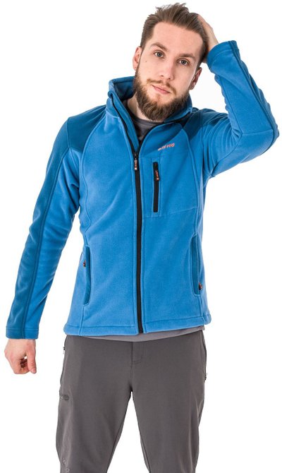 Bluzë polare Hi-Tec Monar për meshkuj, 280 g/m², poliester 100%, blu e errët, përmasa M