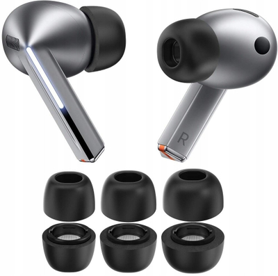 Jastëkë silikoni për vesh Tech-Protect për Samsung Galaxy Buds 3 Pro, madhësi S M L, 3 copë, të zinj