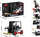 Set lodër forklift ToyStar, me timon drejtimi, grep dhe pirunë lëvizës, bardh e kuqe