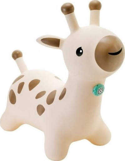 Lodër kërcyese B-Kids Rubber Hopper Giraffe, gomë e butë, me pompë, shumëngjyrëshe