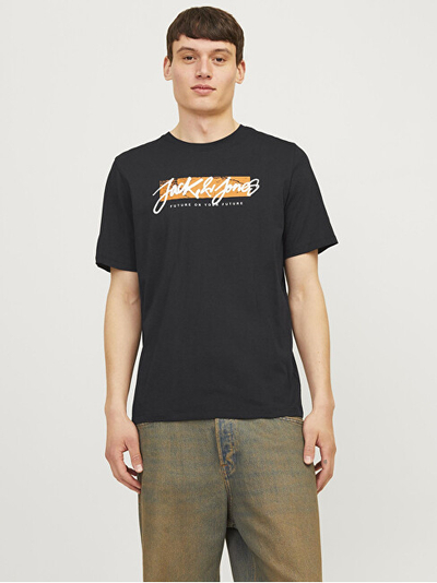 Maicë për meshkuj Jack & Jones Tiley Crew, e zezë