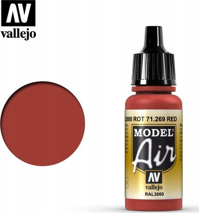 Bojë akrilike për airbrush Vallejo Model Air Red, 17ml, e kuqe