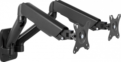 Mbajtës muri për monitorë Deltaco ARM-0361, 2 monitorë 17"-32", VESA 75x75 100x100, i zi