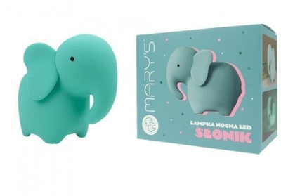 Dritë nate Marys Elefant, e rikarukueshme me USB-C, silikon, ngjyrë mint