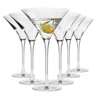 Set gotash martini Krosno Divine, 170 ml, 6 copë, transparente