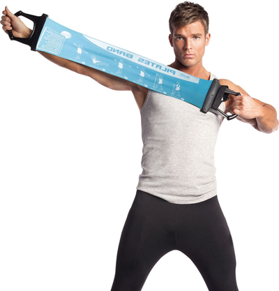 Brezi Pilates BB 2350, rezistencë e lartë, me doreza, blu