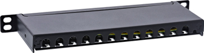 Patch panel InLine 10, Cat.6A, 12 porta, 0.5U, i zi