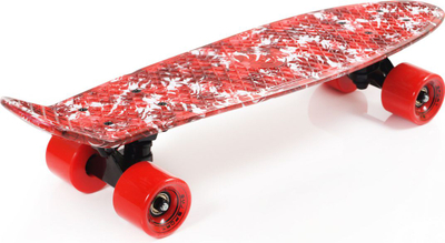 Skateboard SMJ UT-2206 Red Jungle, plastike, kushineta ABEC-7, i kuq