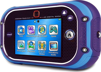 Aparat digjital për fëmijë VTech Kidizoom Touch 5.0, ekrani me prekje, kamera frontale dhe e pasme, i kaltër