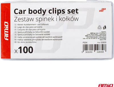 Set kapëse tapicerie X100, 100 copë, universale, të zeza