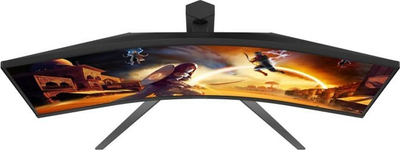 Игорски монитор AOC G4 CU34G4Z, 34\", WQHD 3440 x 1440, 240Hz, црно-црвен