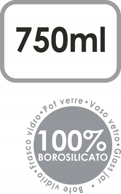 Shishe për vaj ulliri Vivad, 750 ml, xham i tejdukshëm, me tapë