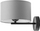 Applik muresh ADVITI Rollo, abazhur stofi, 60W E27, gri