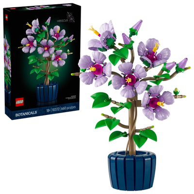 Set ndërtimi lule Hibiscus, lodër kreative, shumëngjyrëshe