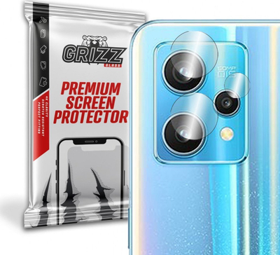 Mbrojtës kamere GrizzGlass për Realme 9 Pro Plus, xham hibrid, set 2 copë, transparent