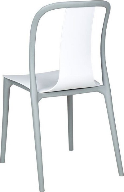 Set karrigesh kopshti Beliani SPEZIA, 8 copë, plastikë rezistente, bardhë gri