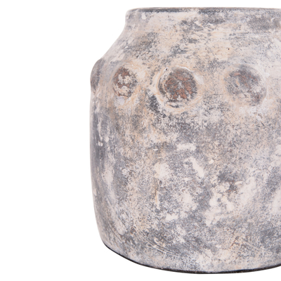 Vazo dekorative VERMO HM4392, terrakote, 20x19 cm, gri