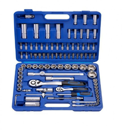 Set çelësash Irimo SOCKET SET IRIMO, 93 pjesë, 1/4" dhe 1/2", kasë plastike blu