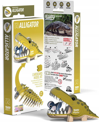 Puzzle 3D Safari Ltd EUGY Alligator, lodër edukative, material biodegradues, shumëngjyrësh