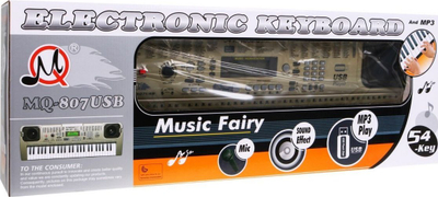 Piano elektronike për kalamoj MQ-807USB, 54 taste, hyrje USB, ngjyrë e artë