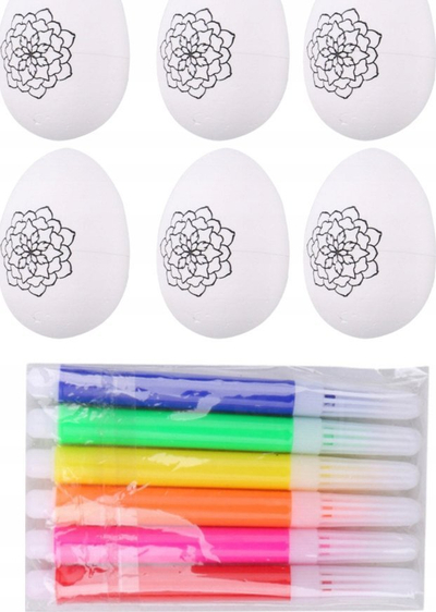 Set veçkash Pashke LEAN Toys, 6 copë, për lyerje me markera