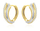 Vathë hoop Stylish AGUC3344, argjend i veshur me ar, me zircon, dyngjyrëshe