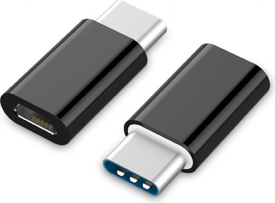 Adapter Gembird A-USB2-CMmF-01, USB- C në Micro-B, i zi