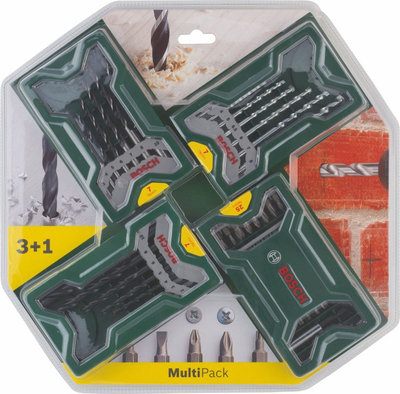 Set bitash Bosch Mini X-Line Multipack 3+1, 46 copa, me kuti plastike