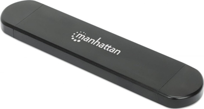 Kuti e jashtme për SSD Manhattan, USB 3.2 Gen2, M.2 NVMe SATA, e zezë