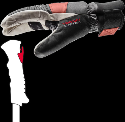 Doreza ski LEKI Patrol 3D Lobster, Primaloft, Trigger System, të zeza e gri