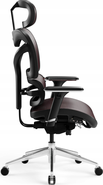 Karrige zyre Diablo V-Commander, ergonomike, e zezë burgundy