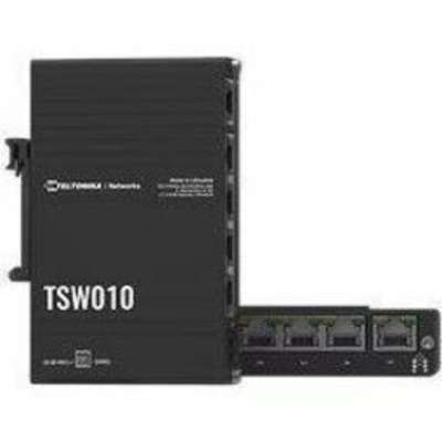 Switch Ethernet Teltonika TSW010, 5 porte 10/100 Mbps, plug and play, gri