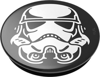Mbajtëse telefoni PopSockets PopGrip Stormtrooper Icon, për smartphone, me dizajn Star Wars, e zezë