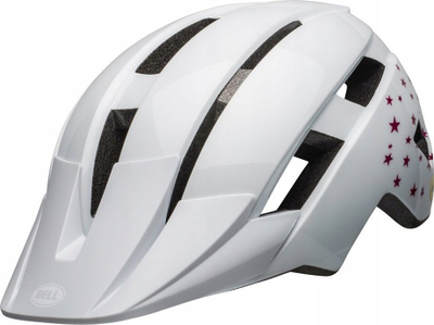 Helmë për kalamaj Bell Sidetrack II MIPS, unisex 50-57 cm, e bardhë me yje