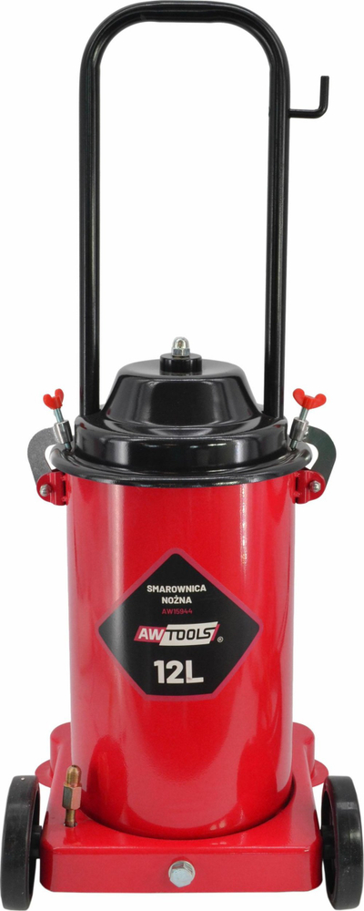 Pompë yndyre me pedale Awtools AW15944, bidon 12L, me rrota, portokalli
