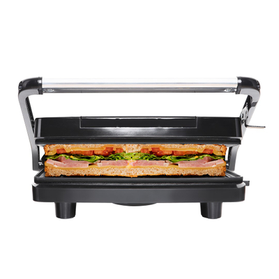 Grill elektrik kontakti Eldom IDEAL IK1700, 1600W, për sanduiç dhe panini, i zi