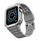 Rrip me mbrojtëse për Apple Watch 2/3/4/5/6/7/8/9 SE, 38/40/41mm, TPU, gri argjend