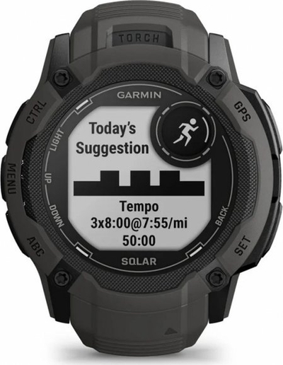 Smartwatch Garmin sportiv, me GPS edhe matje aktiviteti, i zi