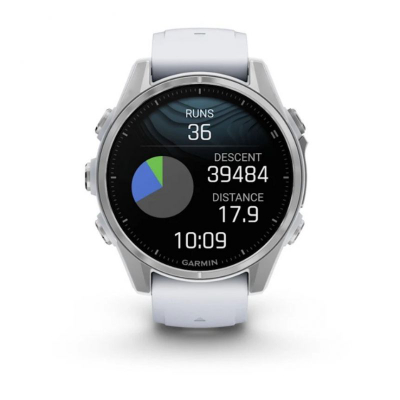 Ora e zgjuar Garmin Fenix 8 AMOLED 43mm, GPS, 1.3", e bardhë