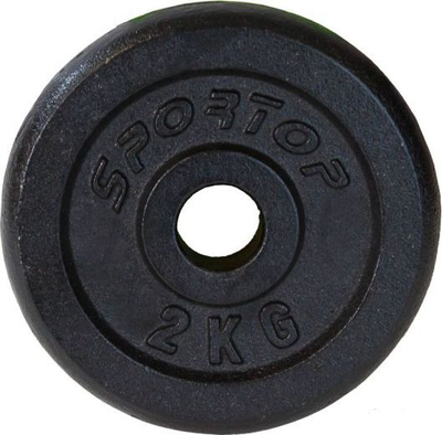 Peshë për ushtrime Sportop, 2 kg, e zezë