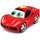 Makine lodër Burago Ferrari Junior, drita dhe tinguj, e kuqe