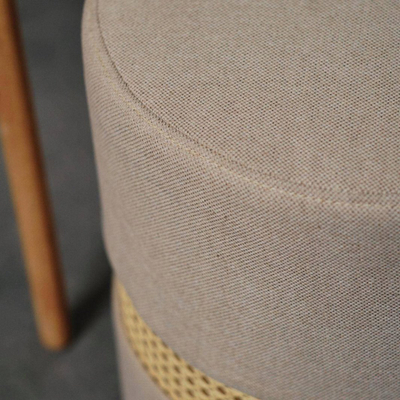 Табуре Today Factory Stool Today Palma, 35x40 cm, платно лино и трска, беж