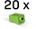 Bllokues porte SFP Lindy, set me 20 copa, plastik, jeshil