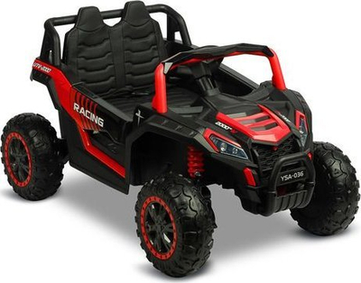 Електричен автомобил за деца Тојз Аксел, 12V 10Ah, 4x4, црно црвена