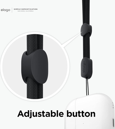 Mbulesë mbrojtëse Elago për AirPods Pro 2, TPU transparente, me rrip, blu aqua